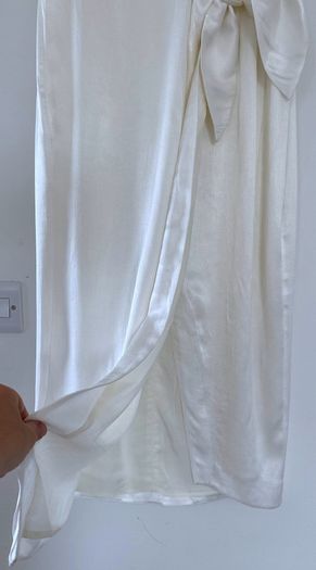 & Other Stories Satin Side Tie Midi Dress