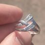 Sterling Silver Double Wishbone Engagement ring Image 7