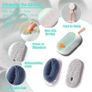 Brand New Plstod Dish Brush with 3 Brush Heads, Dish Brush with Reservoir, White Dish Brush, Cleaning Brush 12 6.5 2.5 cm, with 2 Nylon Brush Heads and 1 TPR Brush Head Image 4