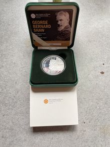 Brand New George Bernard Shaw 15e Silver proof coin issued by Irelands Central Bank Currently sold out