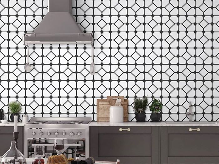 Sticky Back Plastic Self Adhesive Black and White Leaf Wallpaper 29X300cm Vinyl Wrap Stick Waterproof Film Roll for Kitchen Walls Cupboard Furniture Removable DIY Countertops Refurbished Stickers MULTIPLE SIZES AVAILABLE (FREE POSTAGE)