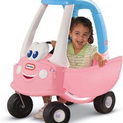 Princess Cozy Coupe Car - Ride-On with Real Working Horn, Clicking Ignition Switch, & Fuel Cap