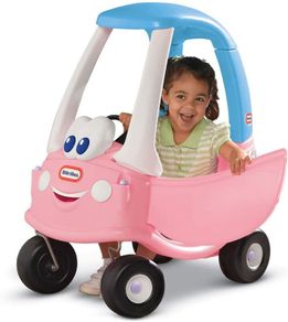 Princess Cozy Coupe Car - Ride-On with Real Working Horn, Clicking Ignition Switch, & Fuel Cap