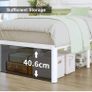 Super King Bed Frame 46 cm High with Rounded Corners, Heavy Duty Metal Bed Frames 6ft Image 6