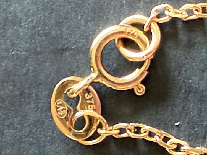 Multistone Necklace 375 gold