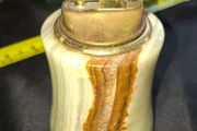 Beautiful Old Table Lighter with a Marble Base and a Brass Mechanism, Postage Available
