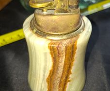 Beautiful Old Table Lighter with a Marble Base and a Brass Mechanism, Postage Available
