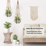 2 Pcs Plant Hangers Hanging Plant Holder for Indoor Outdoor Decor Macrame Hanging Planter Basket with 4 Hooks(35 Inch) Image 5