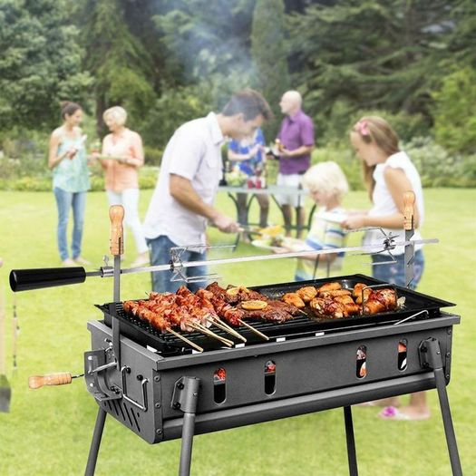 BRAND NEW Professional Barbecue with Motor Stainless steel grill skewer set suitable for Weber Spirit gas grill Spirit 200/300 series