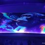 Large UV Reactive Gaming Mouse Pad Monkey Design Polyester Desk Mat Washable Rubber Base Free viewing Image 9