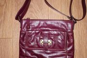 Leather Burgundy crossbody bag M and S
