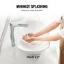 White Oval Ceramic Vessel Sink, 23.3 x 14.2 Inch Modern Countertop Bathroom Basin Image 3