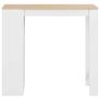 Bar Table with Shelf White Coffee Dining - Free Delivery Nationwide Image 3