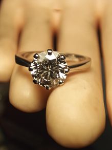 18ct White Gold Hand Made 2ct.Diamond Solitaire Ring