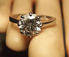 18ct White Gold Hand Made 2ct.Diamond Solitaire Ring