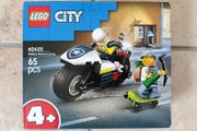 LEGO CITY 2025 Police Motorcycle Chase with Bank Robber 65 pcs Code 60455 New