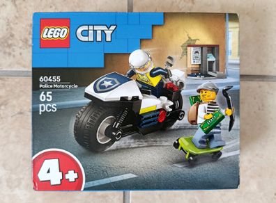 LEGO CITY 2025 Police Motorcycle Chase with Bank Robber 65 pcs Code 60455 New