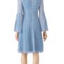 LK Bennett Abbie Blue Silk Dress Size 8 Image 4