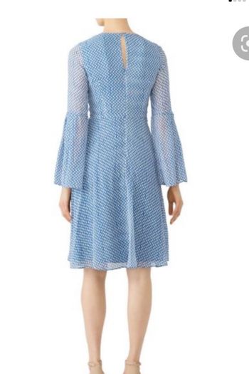 LK Bennett Abbie Blue Silk Dress Size 8
