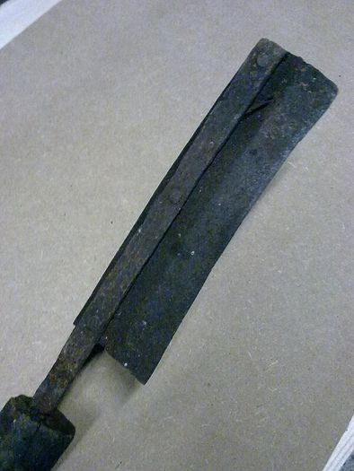 Old blacksmith made Irish thatcher's eave knife