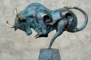 Salvador Dali Inspired Bull - Patinated Bronze