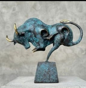 Salvador Dali Inspired Bull - Patinated Bronze