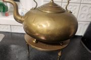 French vintage kettle on stand