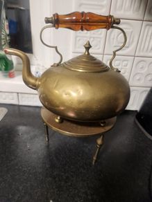 French vintage kettle on stand