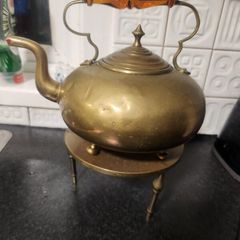 French vintage kettle on stand