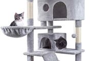 Cat Tree, 151cm Cat Scratching Post Stable Cat Tower for Large Cat, Activity Centre Cat Climbing Tree with 2 Cat House, Hammock, 4 Sisal Posts, Ladder, and Rest Place for Indoor Cat MULTIPLE COLOURS AVAILABLE (FREE POSTAGE)