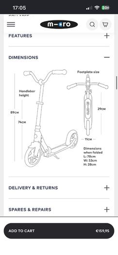 Micro Scooter Cruiser Blue
