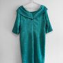 Pre Owned Coco Doll Teal Jacquard Off-The-Shoulder Cocktail Dress Image 6