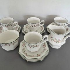 Tea Cups Saucers Plates Sugar Bowl Jug