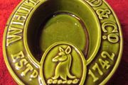 Vintage Green Whitbread &amp; Co. Est 1742 Castle Assoc Porcelain Nut Dish / Ashtray