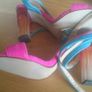 Summer Pink and Green ASOS High Heels(Size:6) Image 2
