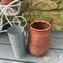 Vintage Japanese Style Flower Basket with Metal Insert Image 3