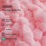 Luxury Bubble Fluffy Faux Rabbit Fur Bean Bag Cover(No Filler), Pink No-Shed, Non-Slip Bottom, Wrap-Around Zipper, Washable, Sweet Stuffed Animal Storage Beanbag Cover for Kids Teens Girls Adult Image 7