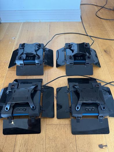 4 x Radion XR15 Blue marine aquarium lights with slide mount and custom shades