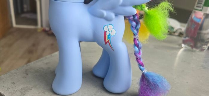 8 inch Rainbow Dash Styling Large braided Hair Brushable 2013 HTF MLP G4 My Little Pony