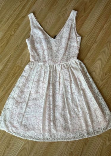 Atmosphere Blush Pink Lace Skater Dress Size 10 NWT Wedding Guest Party Vintage Dress