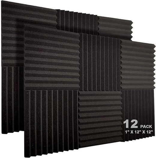 NEW SALE | 12-Pack Acoustic Foam Panels, 1" X 12" X 12" Studio Soundproof Wedge