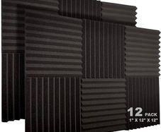 NEW SALE | 12-Pack Acoustic Foam Panels, 1" X 12" X 12" Studio Soundproof Wedge