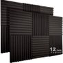 NEW SALE | RED 12 Pack Acoustic Foam Panels, 1" X 12" X 12" Studio Soundproof Wedge-Shaped Image 3