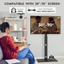 TV Floor Stand for 30-70 Inch LED LCD OLED Flat Curved TVs, Height Adjustable Tall Swivel Standing TV Stand, Universal Freestanding Floor Standing TV Stand Base up to 40kg, Max VESA 600x400mm Image 8
