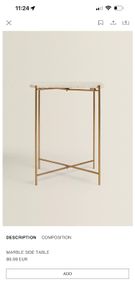 Zara home marble side table