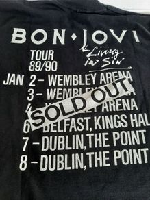 vintage rock tee shirt Bon Jovi 1990