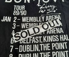 vintage rock tee shirt Bon Jovi 1990