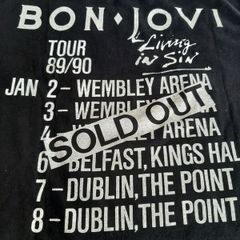 vintage rock tee shirt Bon Jovi 1990