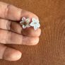 Mother of Pearl snd Natural Diamond Earring Image 6