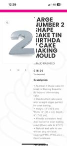 Cake tin. Large number 2